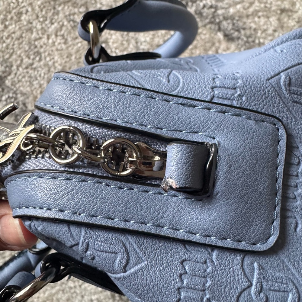 Juicy Couture Embossed Blue Satchel - Picture 3 of 13